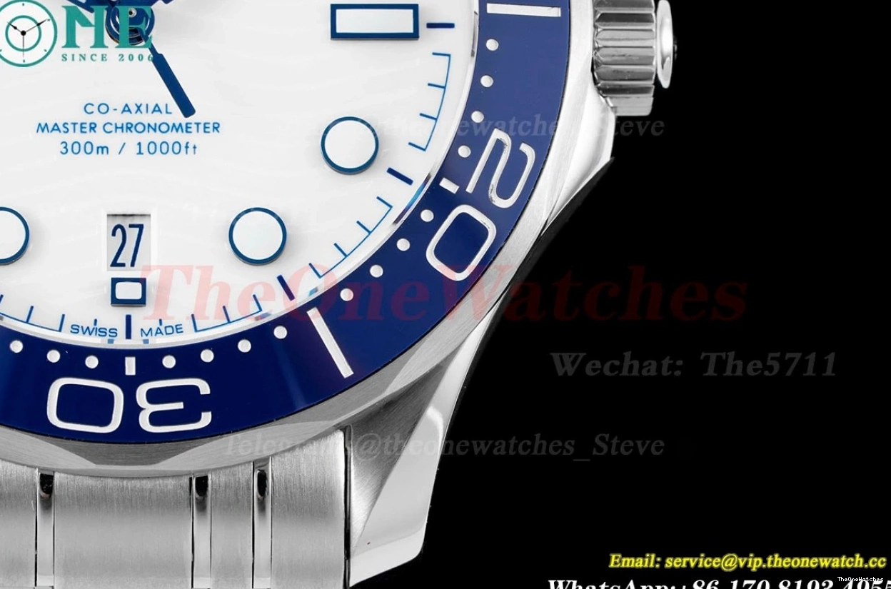 Seamaster Wht A8800 SS SS blue 300m 42mm JVSF 0112